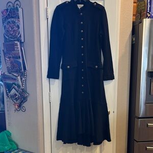 Elegant Black Button-Down Dress